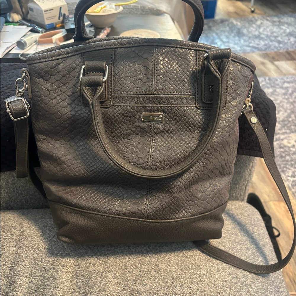 Thirty-One Charcoal Textured Tote
